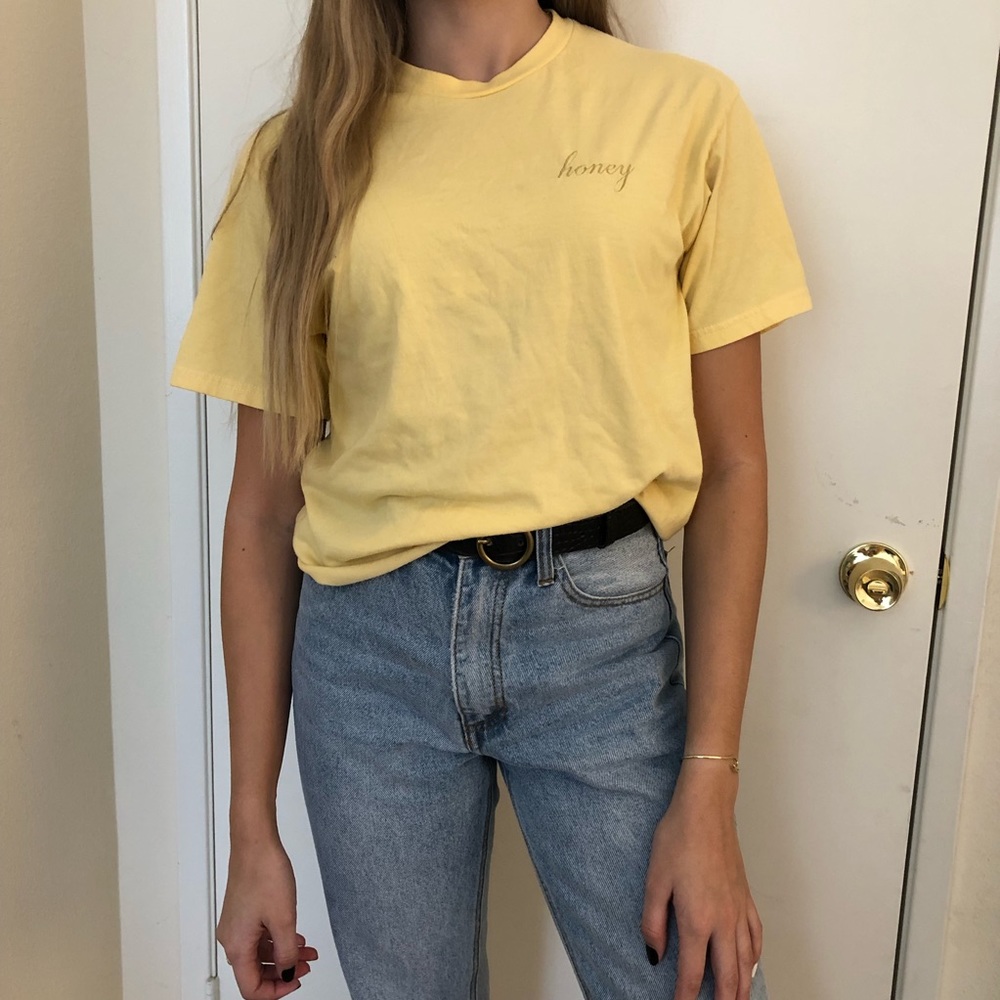 yellow honey Brandy Melville t shirt